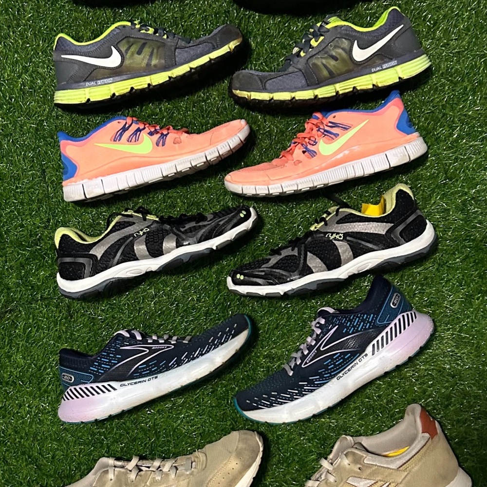 6 Pair Sneaker Bundle Nike Brooks ASICS New Balance Ryka